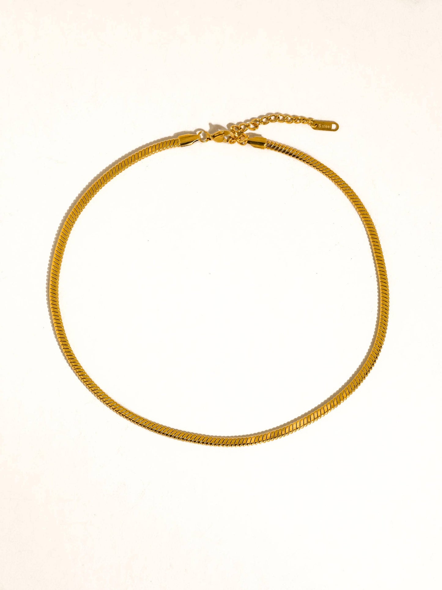 Papillon 18K Gold Non-Tarnish Classic Snake Chain Necklace
